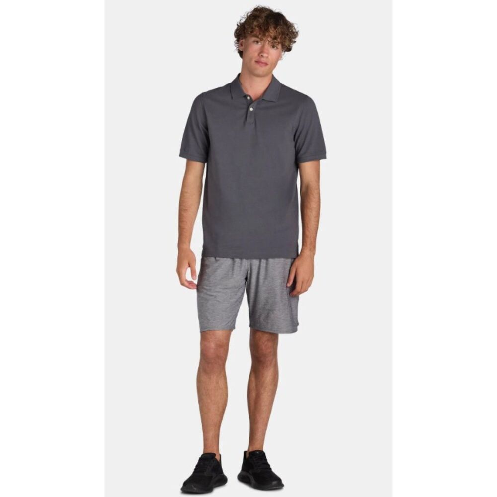 NEW NWT Mens Sz 2XL (44-46) Gray Elastic Waist Stretchy Athletic Shorts Pockets